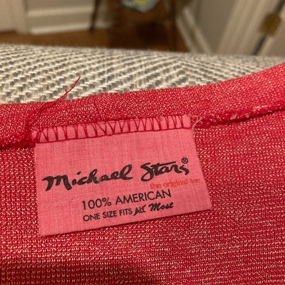 Small cap sleeves red Michael Stars top - Picture 2 of 2